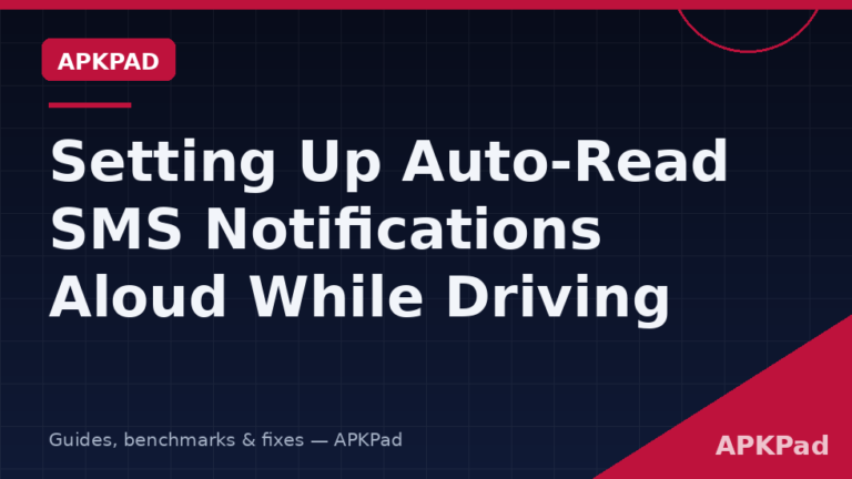 Setting Up Auto-Read SMS Notifications Aloud While Driving