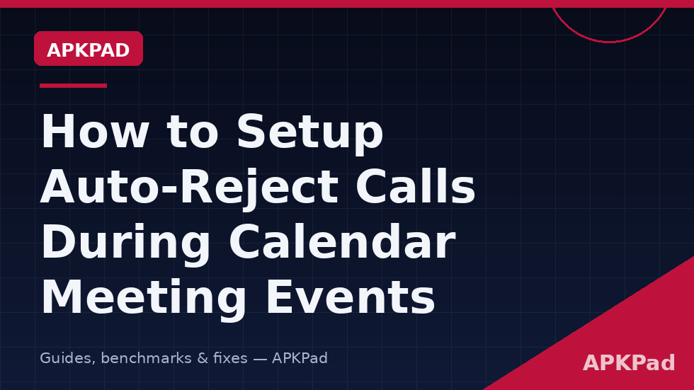Phone on a meeting room table rejecting an incoming call during a calendar event, showing an auto reject calls calendar meeting macrodroid setup