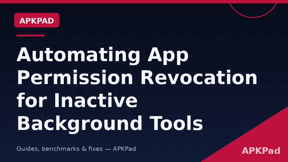 AppOps settings used for automating app permission revocation for inactive background tools