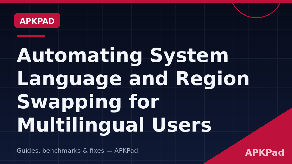 Per-app language settings for automating system language and region swapping for multilingual Android users
