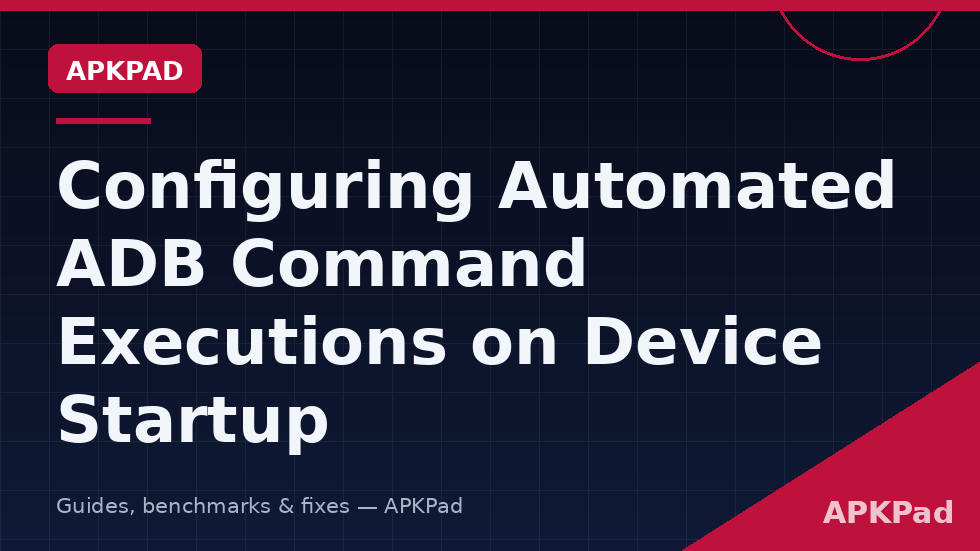 MacroDroid boot macro performing automated ADB command execution on device startup with logging