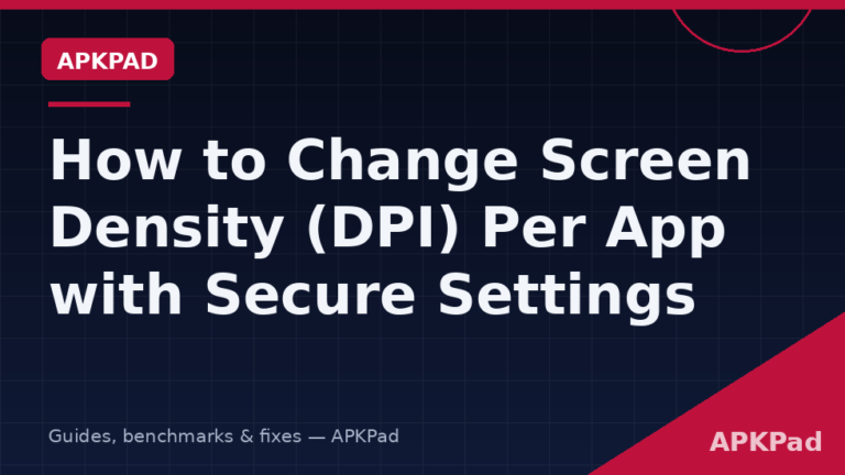 How to Change Screen Density (DPI) Per App with Secure Settings