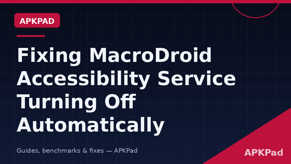 Diagram showing a battery manager killing MacroDroid and its accessibility service switching off as a result