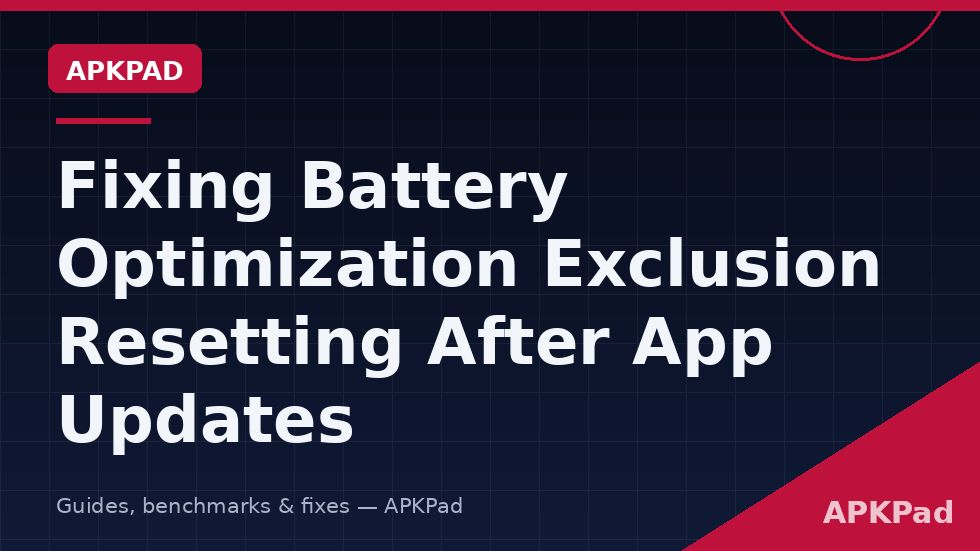 Diagram of the three battery exemption layers in Android, the OEM sleeping apps list, and unused-app pausing, showing what an update can reset