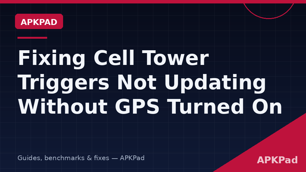 MacroDroid cell tower trigger waiting for cell updates, showing location permission and battery exemption settings on Android