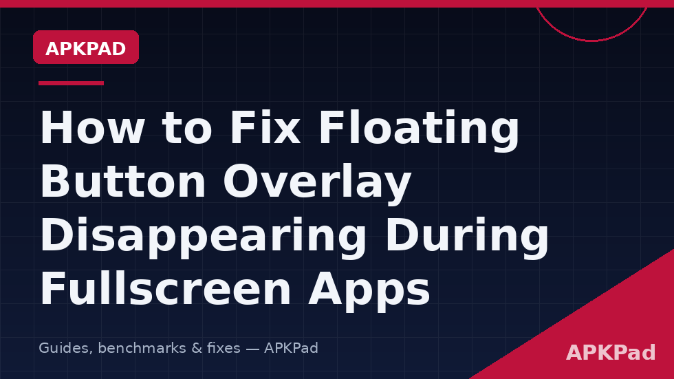 Diagram showing a MacroDroid floating button overlay above a normal app and hidden beneath a fullscreen immersive app layer
