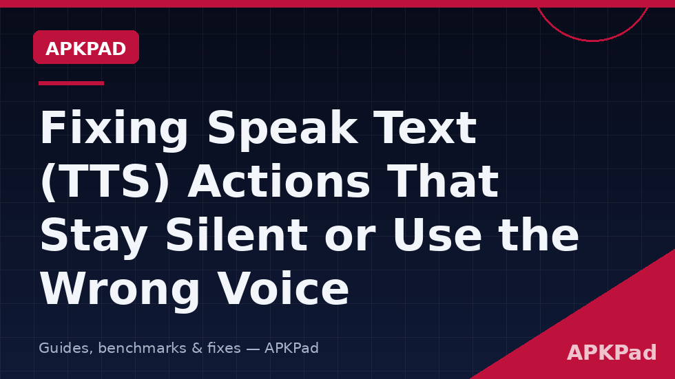 Diagram of the Android text-to-speech chain from MacroDroid Speak Text action through the speech engine and voice data to the audio stream