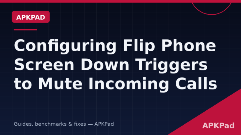 Configuring Flip Phone Screen Down Triggers to Mute Incoming Calls