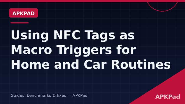 Using NFC Tags as Macro Triggers for Home and Car Routines