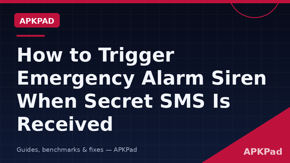 Trigger emergency alarm siren secret SMS MacroDroid safety macro on the device owner's own phone with trusted sender and exact code word
